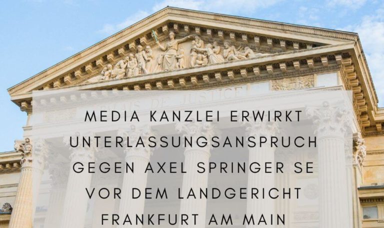 unterlassungsanpruch gegen axel springer