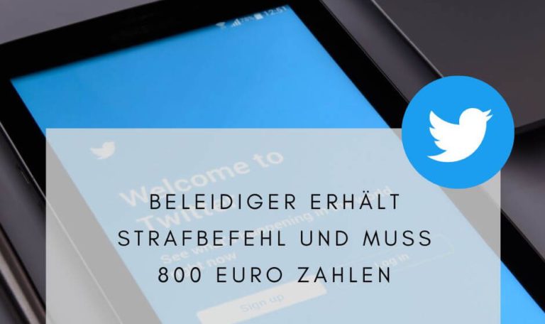 Beleidiger erhält strafbefehl