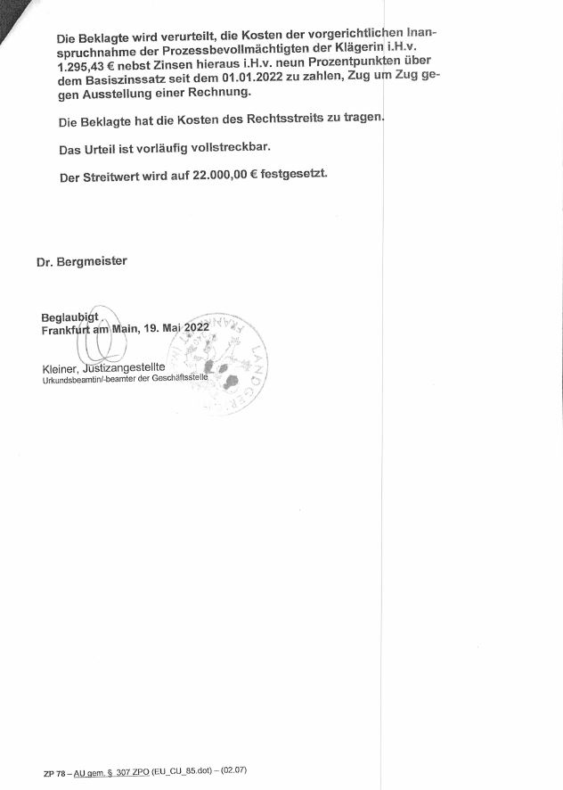 Die Media Kanzlei konnte ihre Mandantschaft erneut in einem Fall von unerlaubter E-Mail-Werbung erfolgreich vertreten. Im vorliegenden Verfahren bestanden Unterlassungsansprüche nach § 8 Abs. 1 i.V.m. § 7 UWG, da es sich um, Mitbewerber im Sinne des § 2 Abs. 1 Nr.3 UWG handelte, welche die gleichen Leistungen anbieten wie unsere Mandantschaft. 