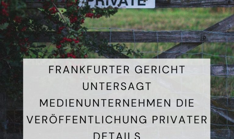 Veröffentlichung privater Details