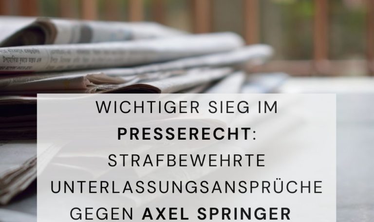 presserecht axel springer