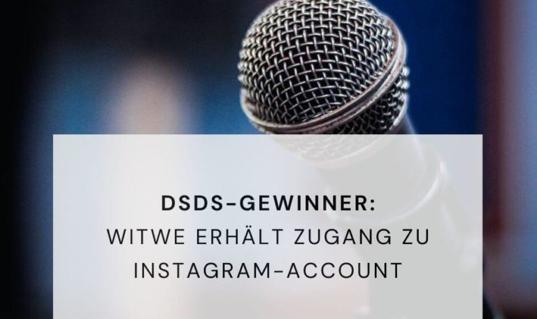 Verstorbener DSDS Gewinner Alphonso Williams Nutzungsrechte Witwe Social Media