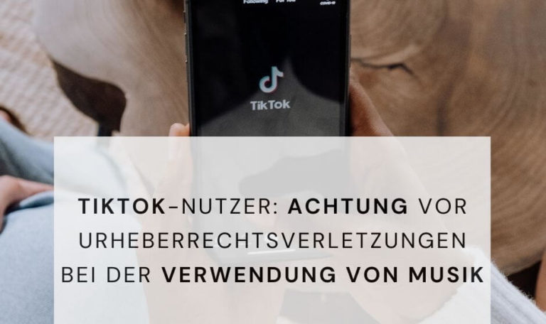 TikTok Musik Nutzung Urheberrecht Media Kanzlei Frankfurt