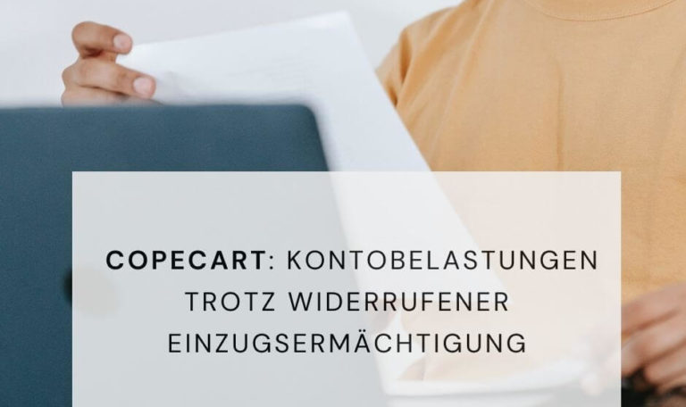 CopeCart Abbuchungen Bankkonto Online Coaching
