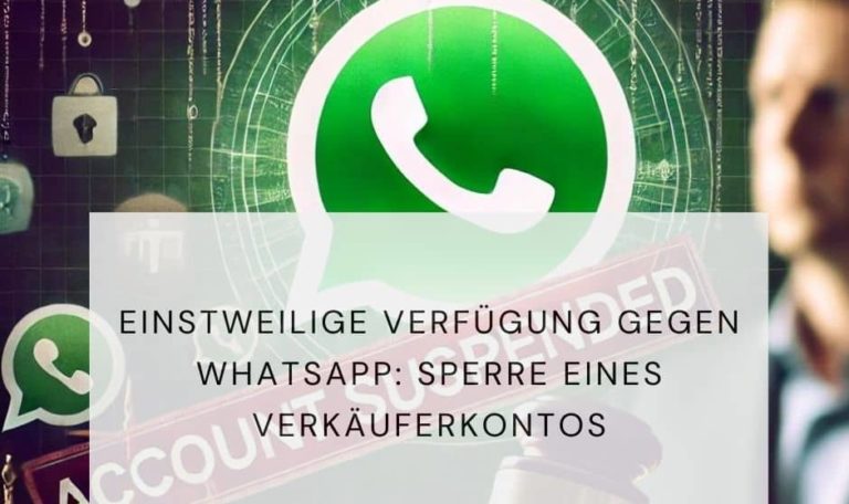 Sperre Verkäuferkonto Whatsapp