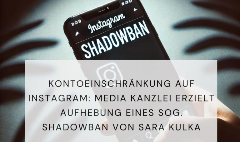 Sara Kulka Shadowban Instagram